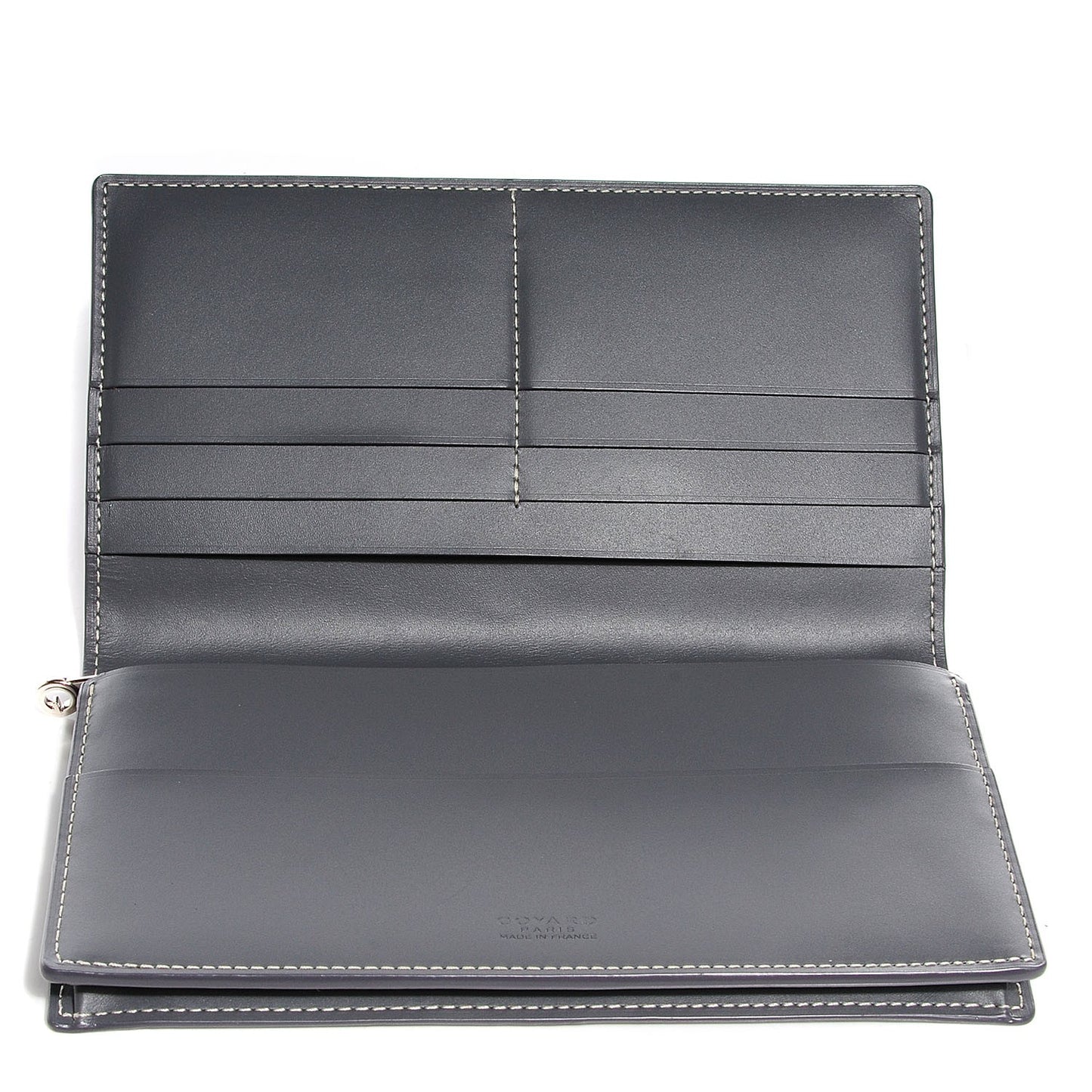 Goyardine Leather Richelieu Wallet Grey