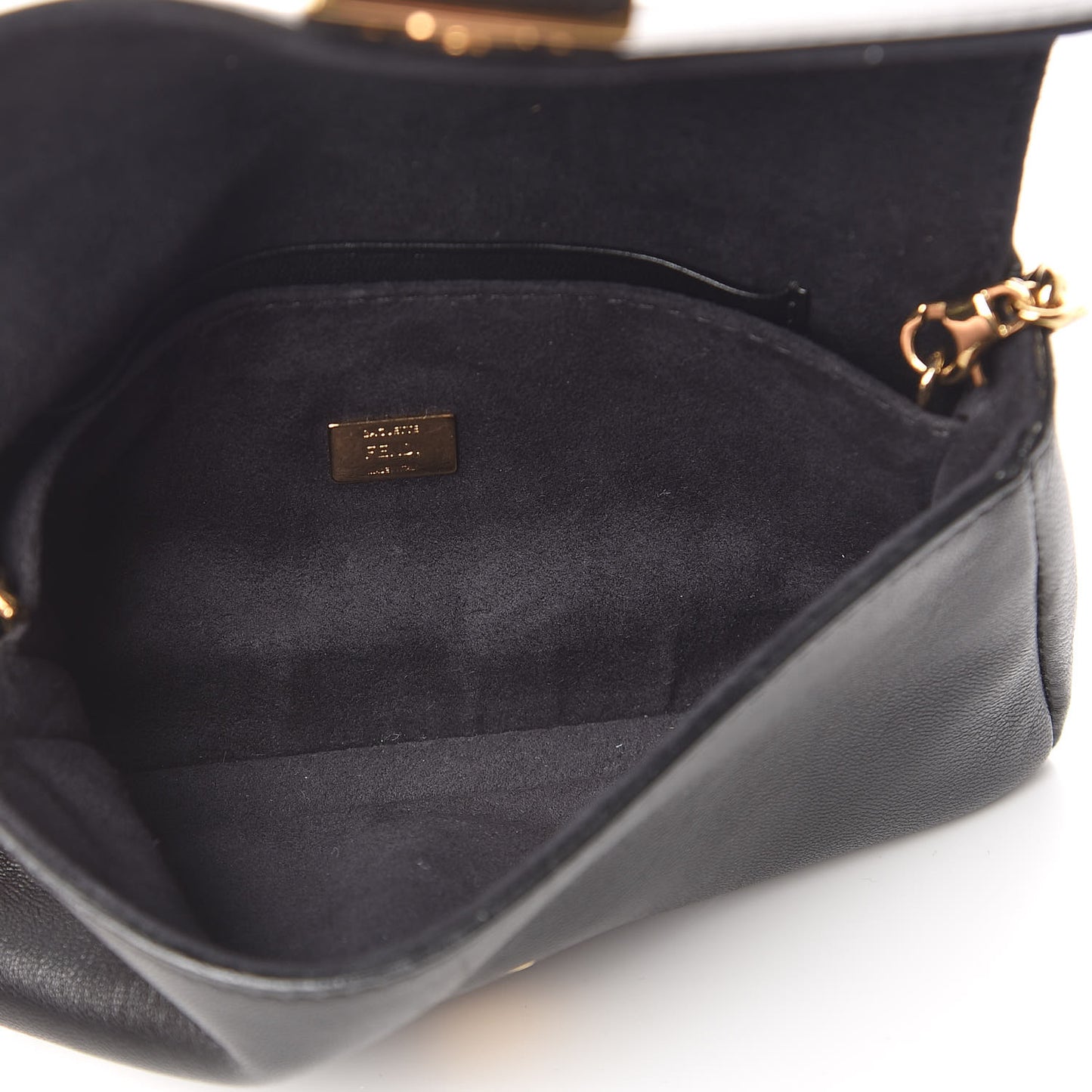 Shiny Nappa Micro Baguette Black