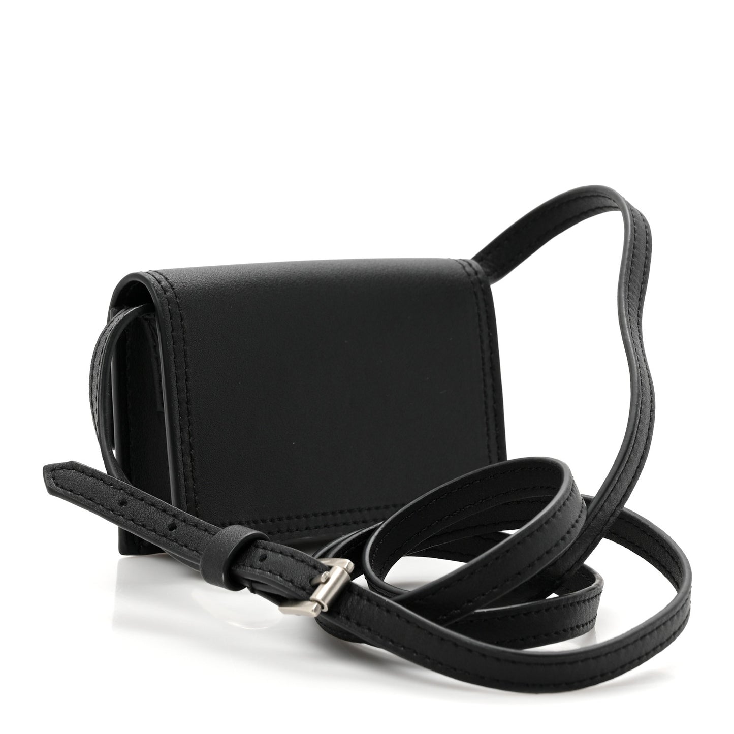 Smooth Calfskin Le Porte Azur Envelope Wallet Black