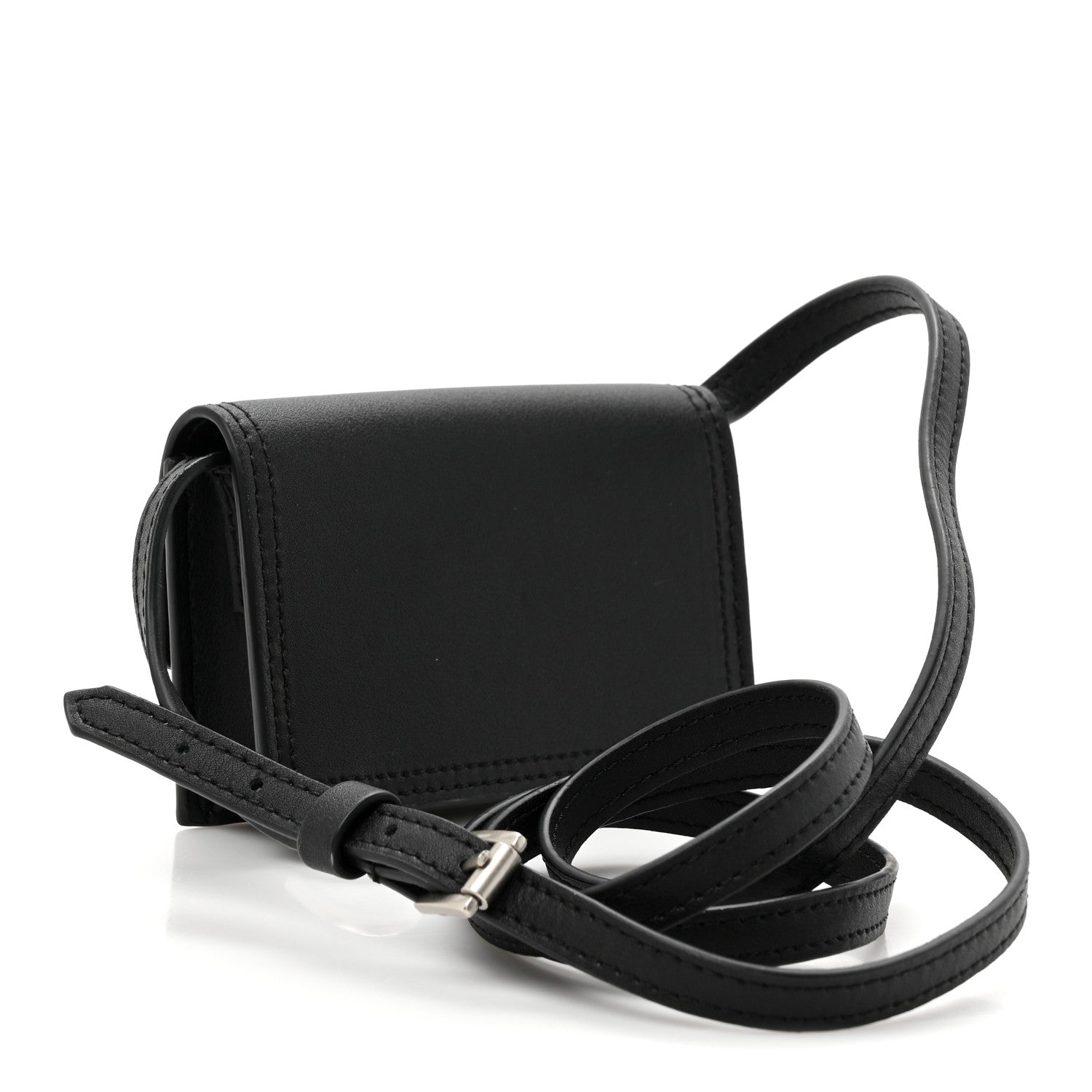 Jacquemus Smooth Calfskin Le Porte Azur Envelope Wallet Black 3 of 9