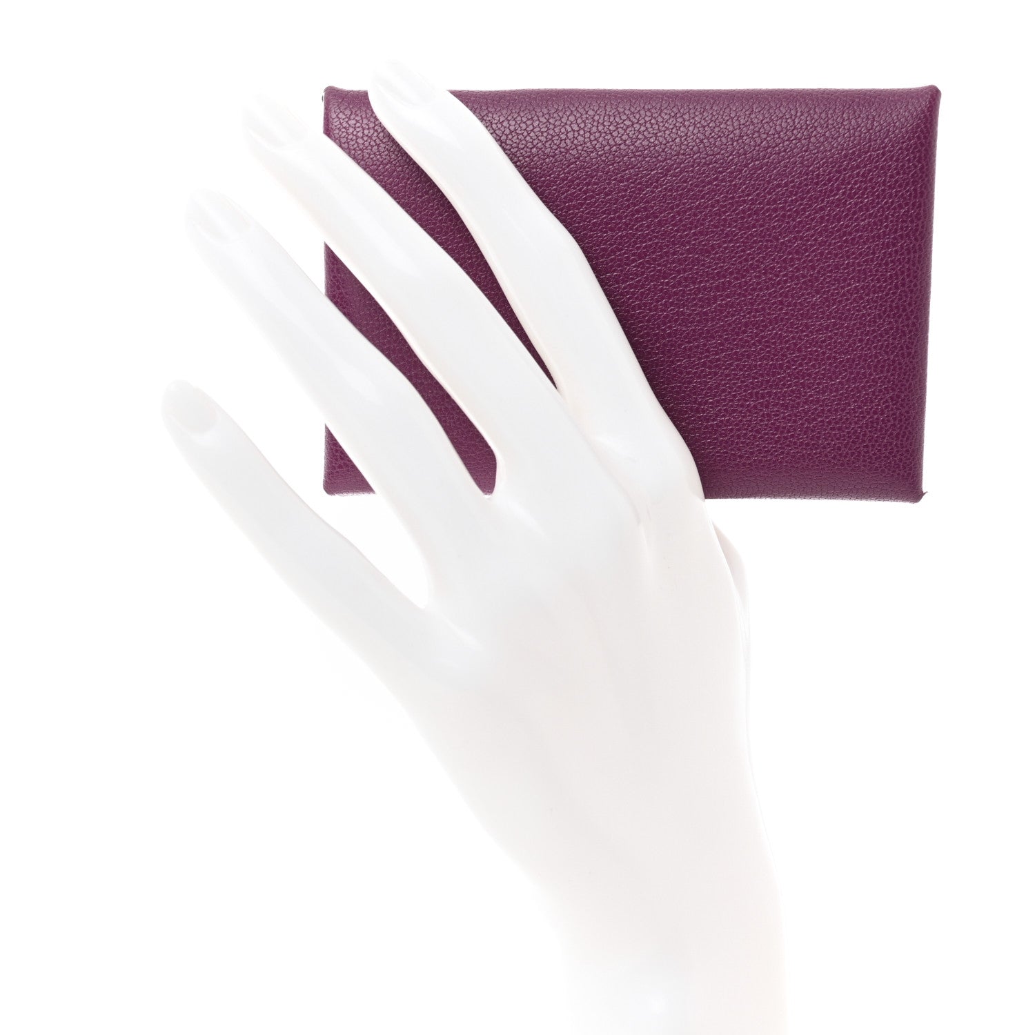 Hermes Chevre Mysore Calvi Card Case Anemone 2 of 8