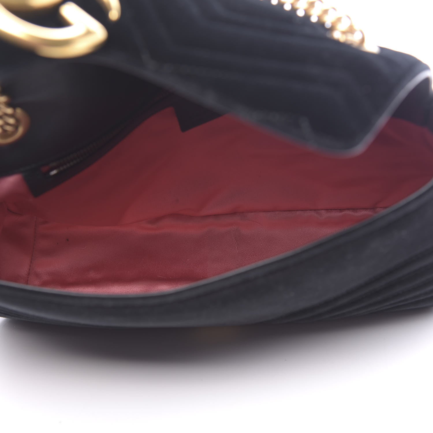 Gucci Velvet Matelasse Medium GG Marmont Shoulder Bag Black 5 of 10