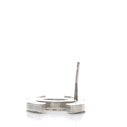 Chanel Baguette Crystal CC Earrings Silver 5 of 5