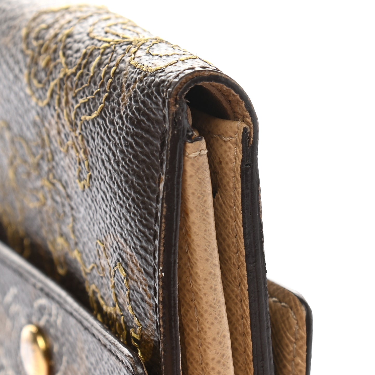 Monogram Dentelle Elise Wallet Silver