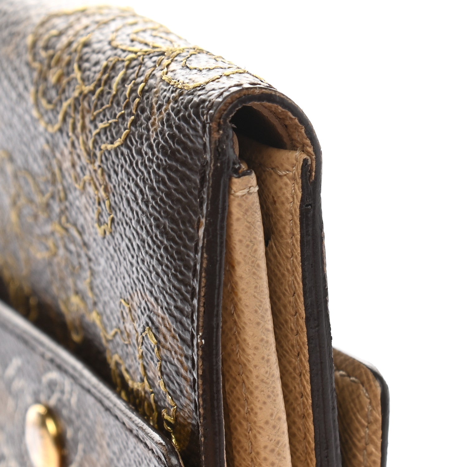 Louis Vuitton Monogram Dentelle Elise Wallet Silver 11 of 12