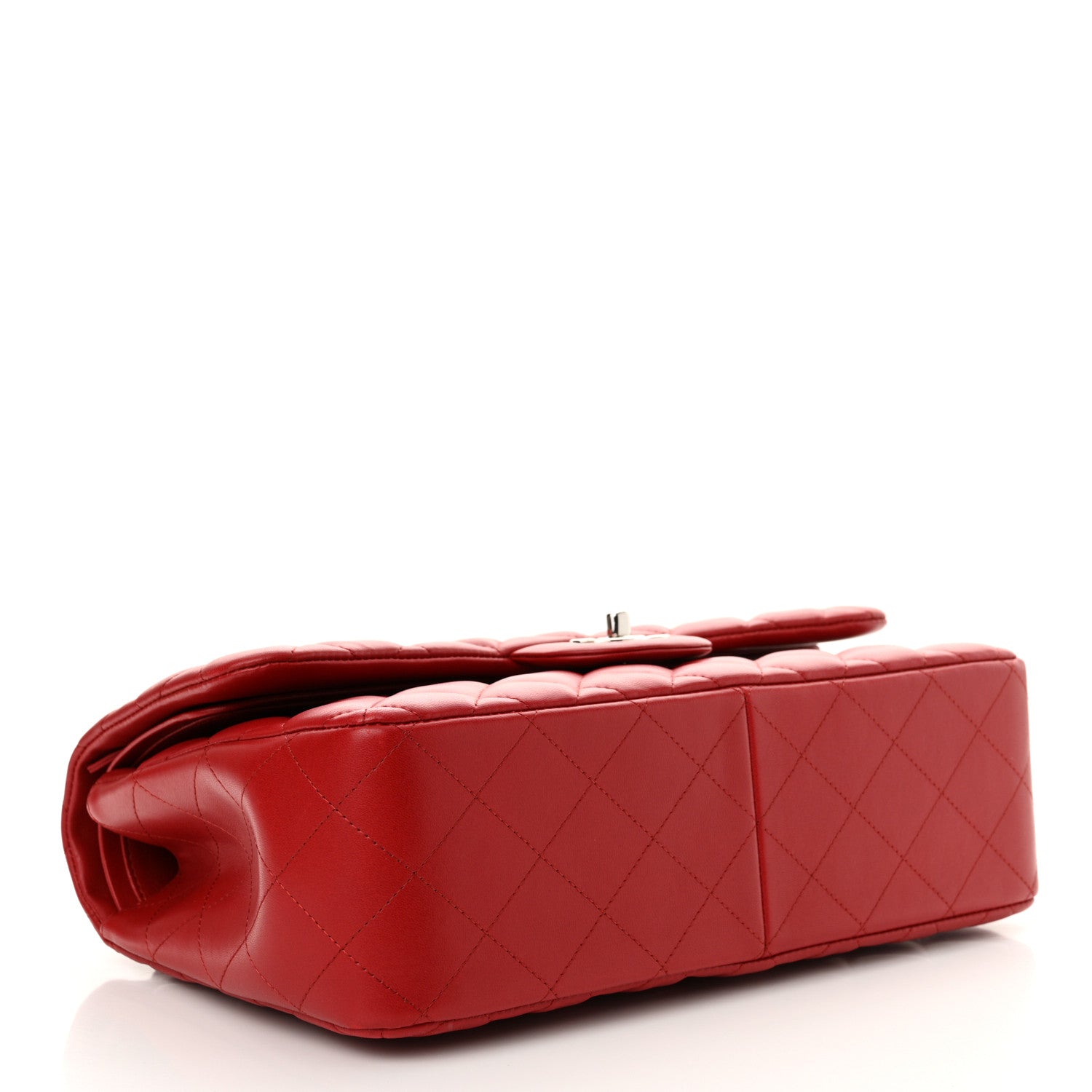 Chanel Lambskin Quilted Jumbo Double Flap Red 4 of 11