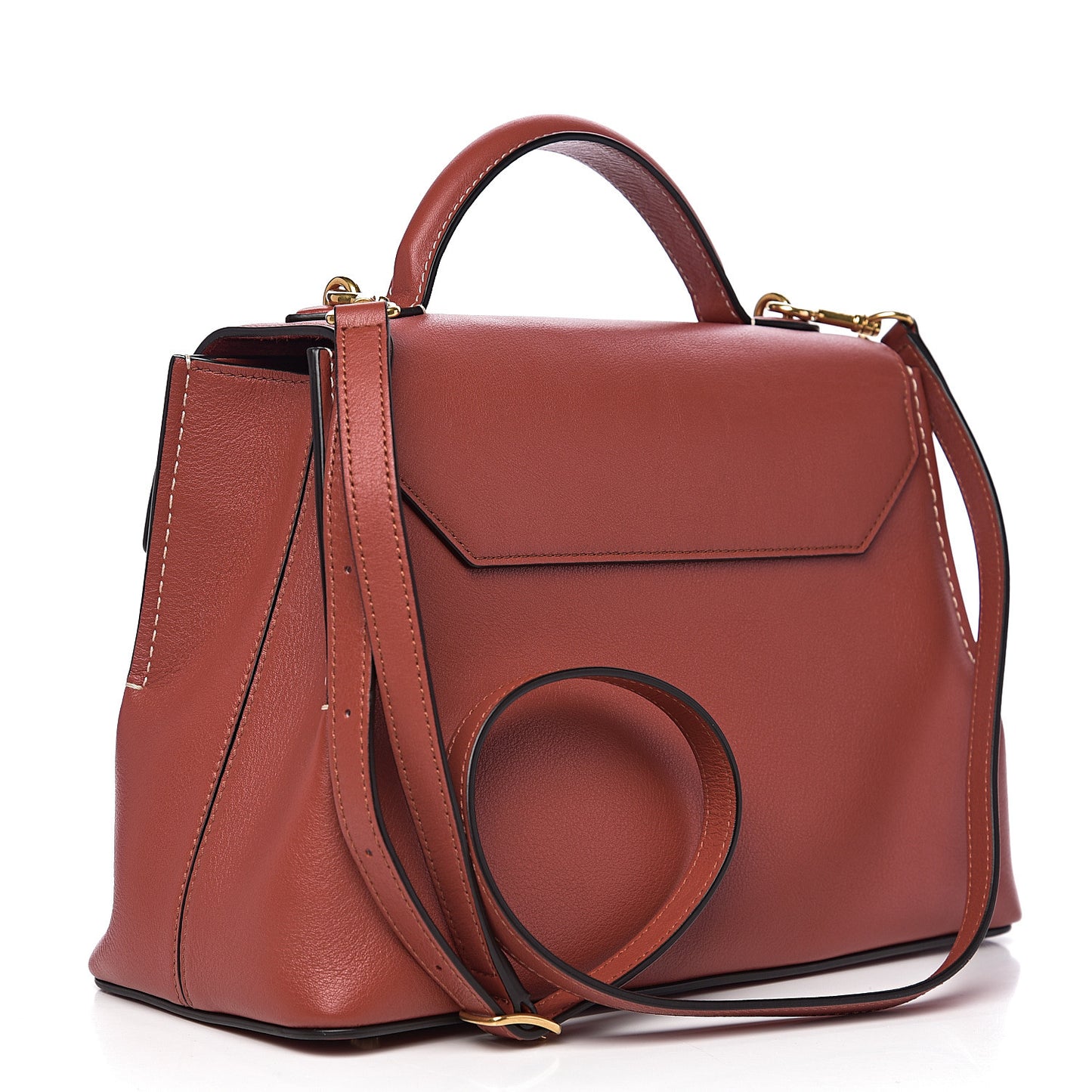 Silky Calfskin Small Seaton Rust