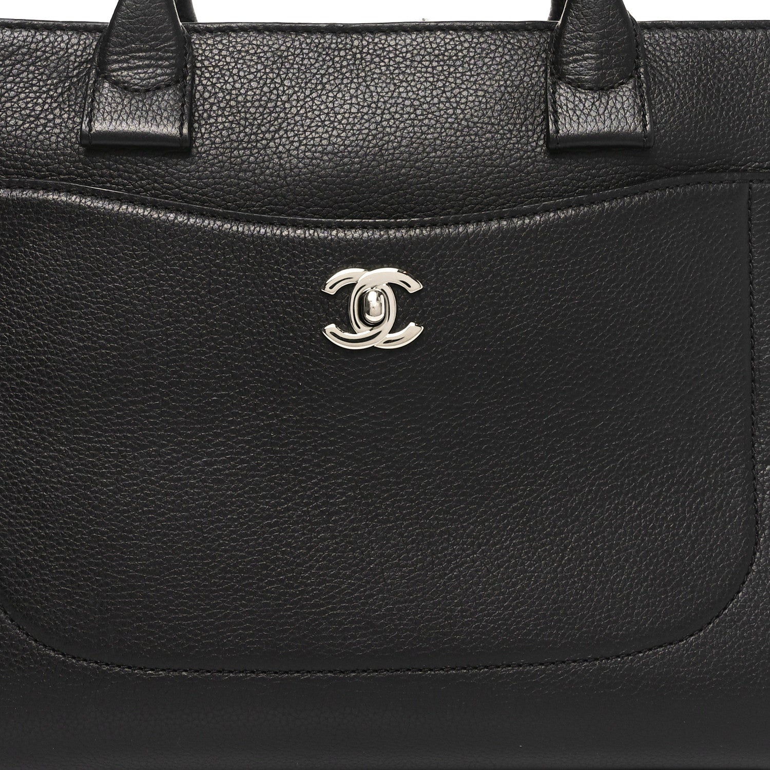 Chanel Grained Calfskin Medium Neo Executive Shopper Tote Black 8 of 10