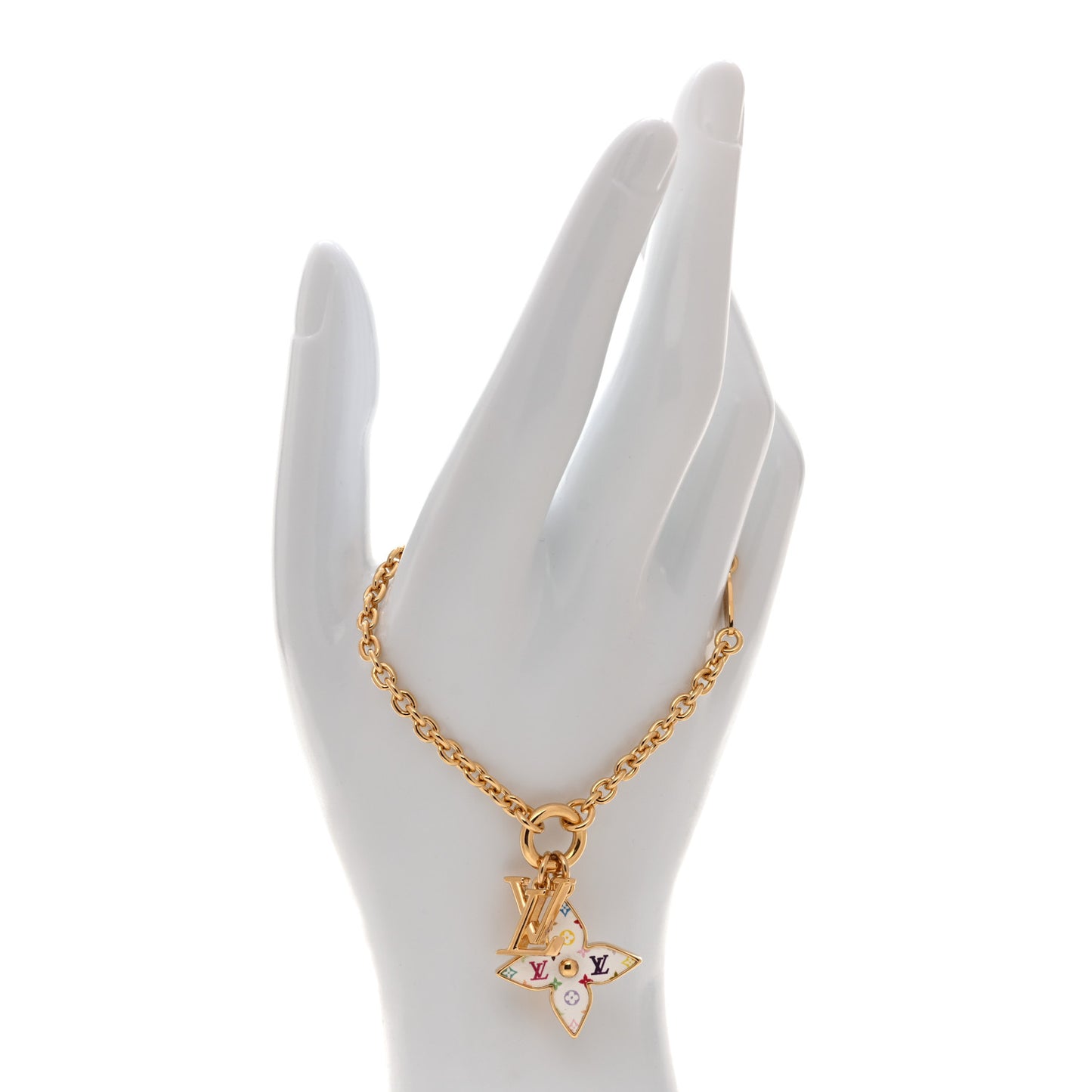 LV X TM Monogram Bracelet Gold White