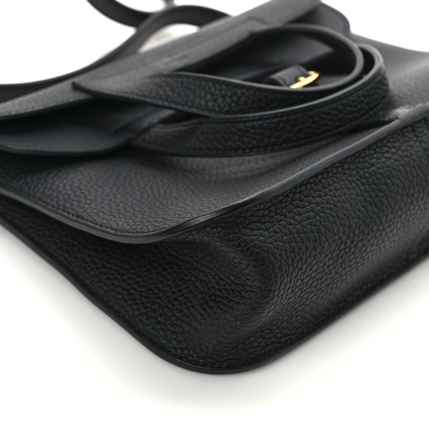 Hermes Taurillon Clemence Halzan 25 Black 10 of 13