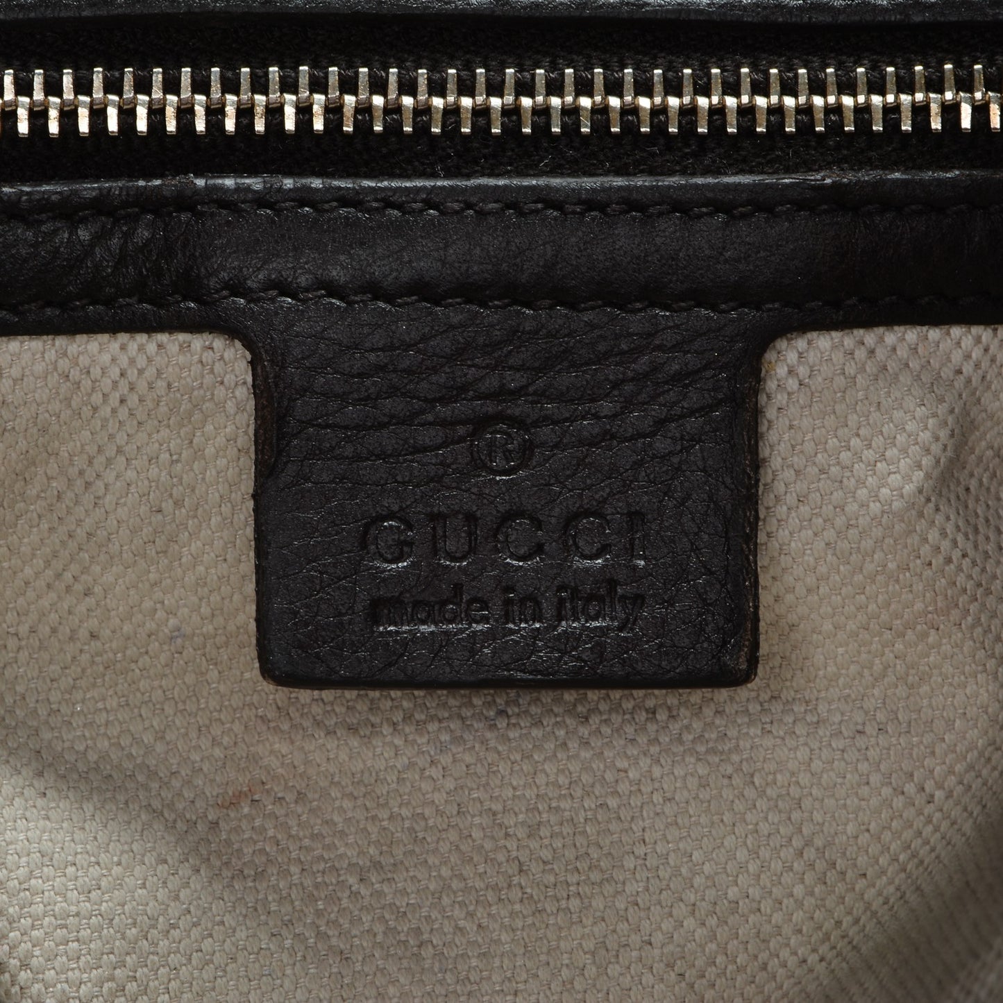 Pebbled Calfskin Medium Heritage Shoulder Bag Dark Brown