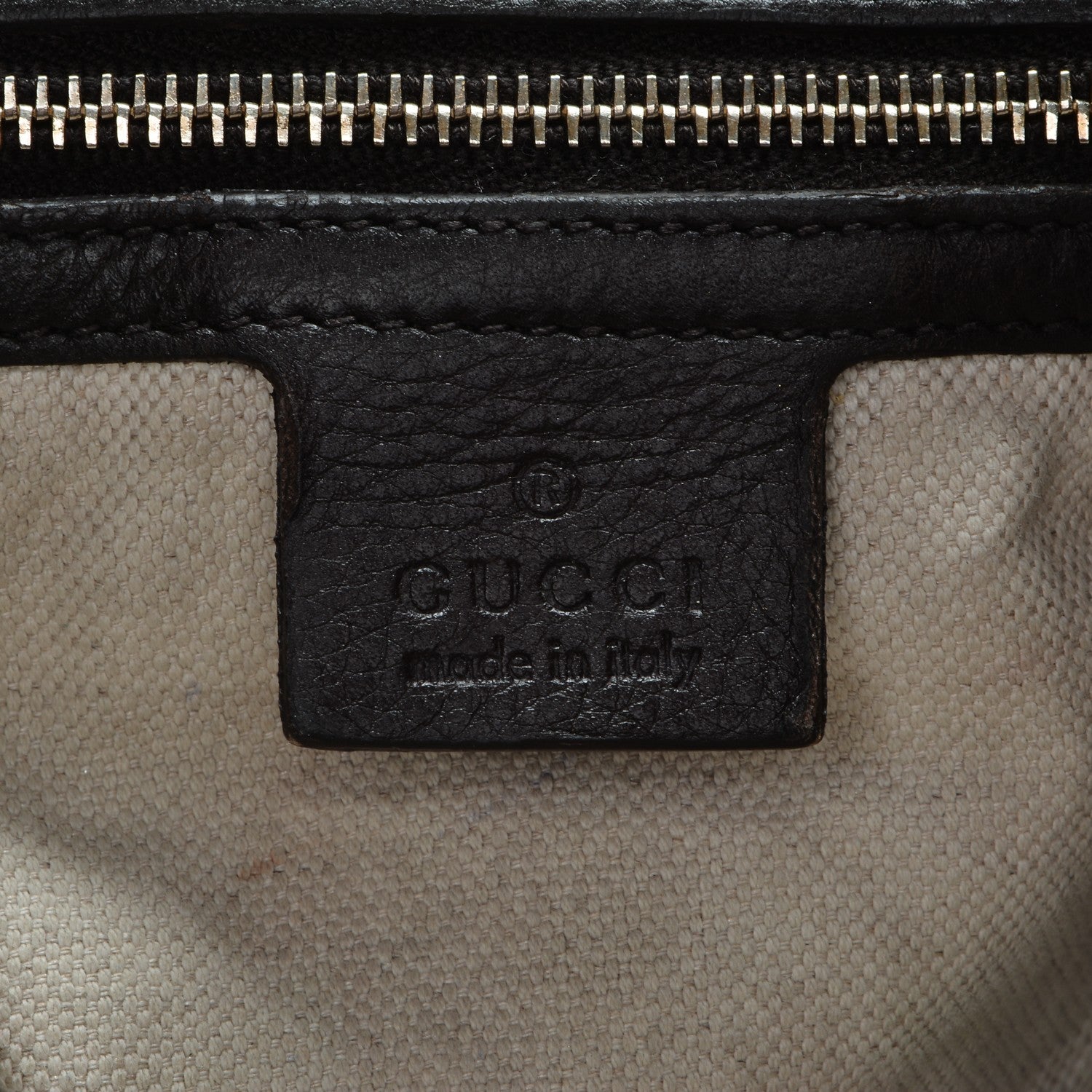 Gucci Pebbled Calfskin Medium Heritage Shoulder Bag Dark Brown 6 of 14