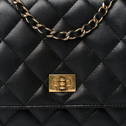 Chanel Lambskin Quilted Reissue Wallet On Chain WOC Black 8 of 8