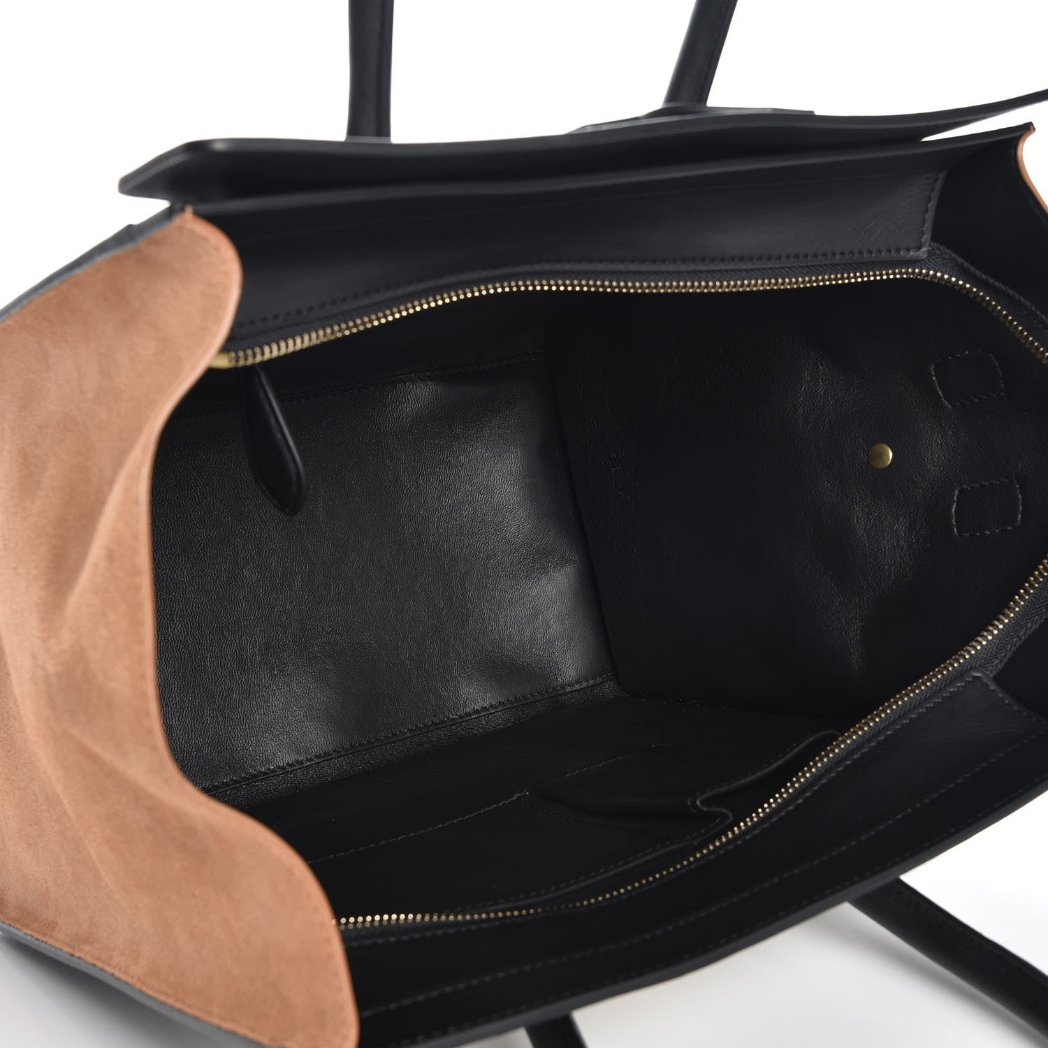Celine Satin Calfskin Suede Mini Tri-Color Luggage Seashell 5 of 7