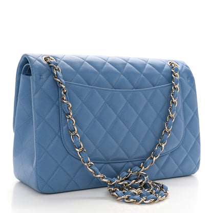 Chanel Caviar Quilted Jumbo Double Flap Blue 3 of 11