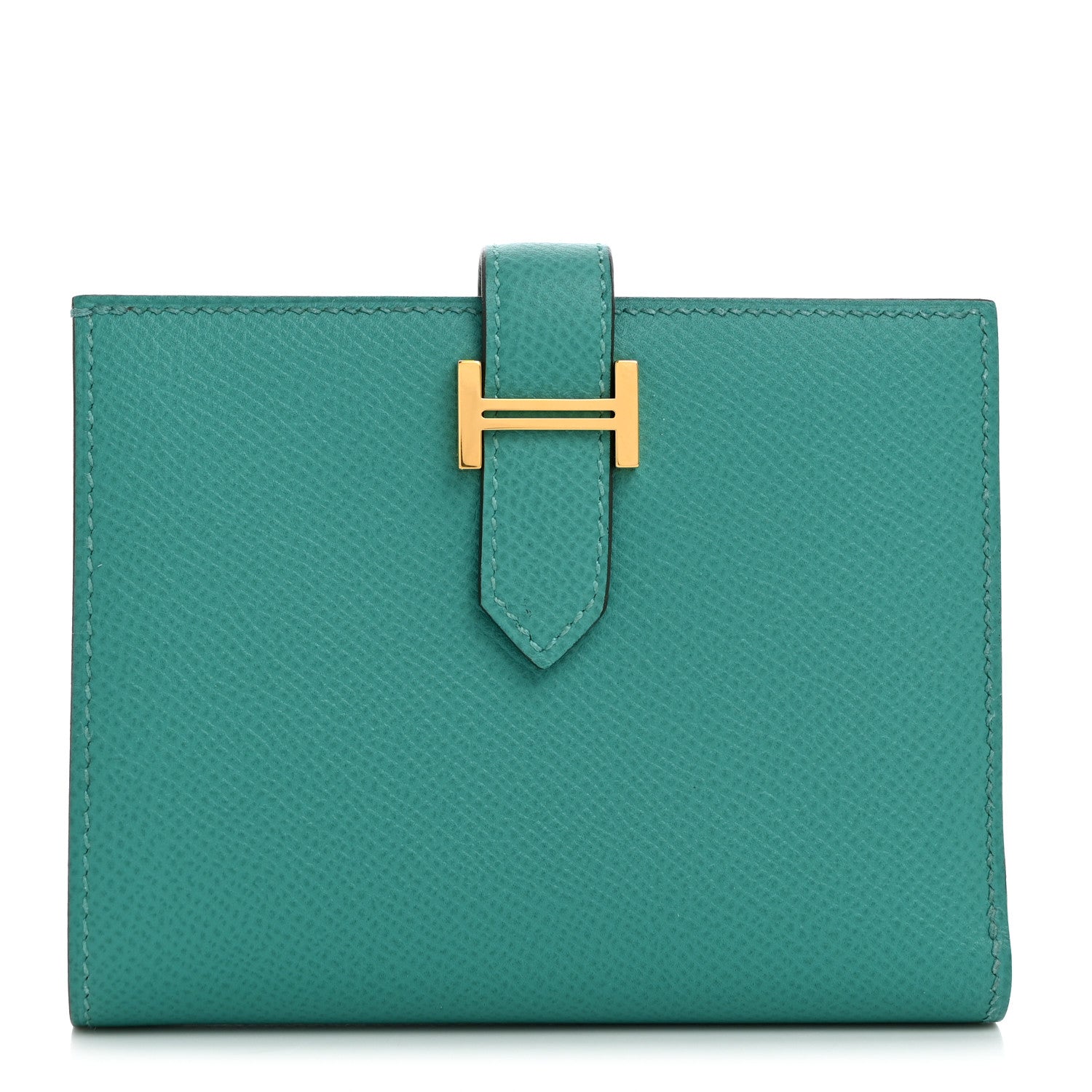 Hermes Epsom Bearn Compact Wallet Vert Verone 1 of 7