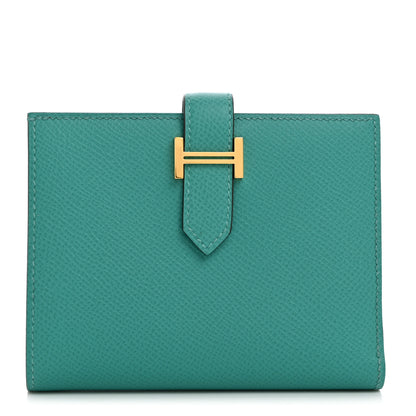 Hermes Epsom Bearn Compact Wallet Vert Verone 1 of 7