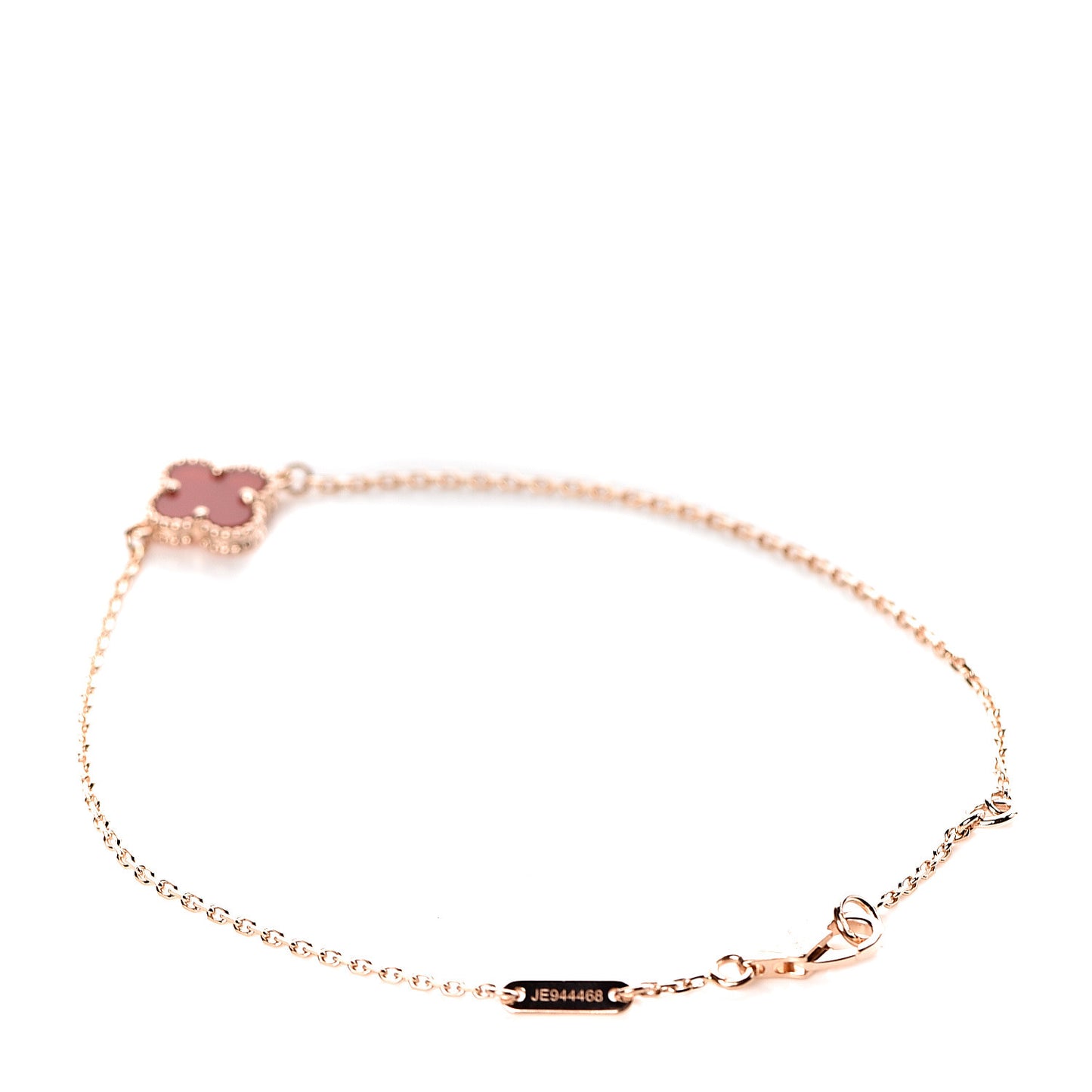 18K Rose Gold Carnelian Sweet Alhambra Bracelet