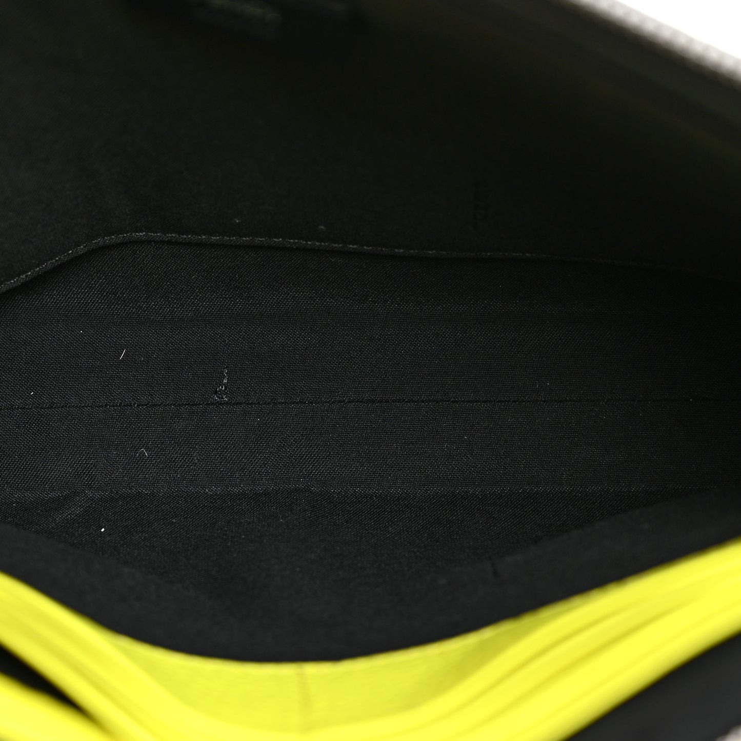 Cuoio Romano Fluo Metal Bug Eyes Pouch Giallo Fluo Black