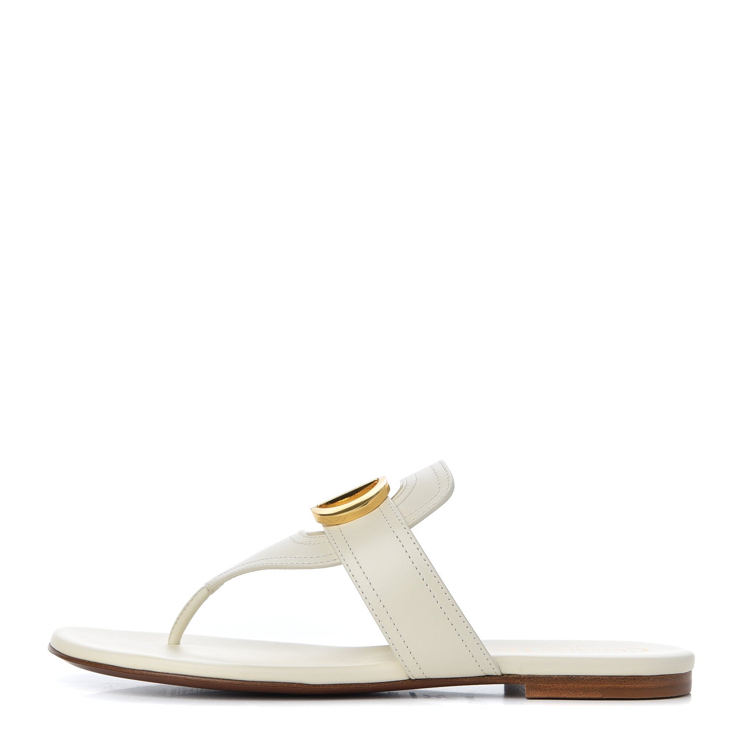 Christian Dior Calfskin 30 Montaigne Thong Sandals 37 White 1 of 11