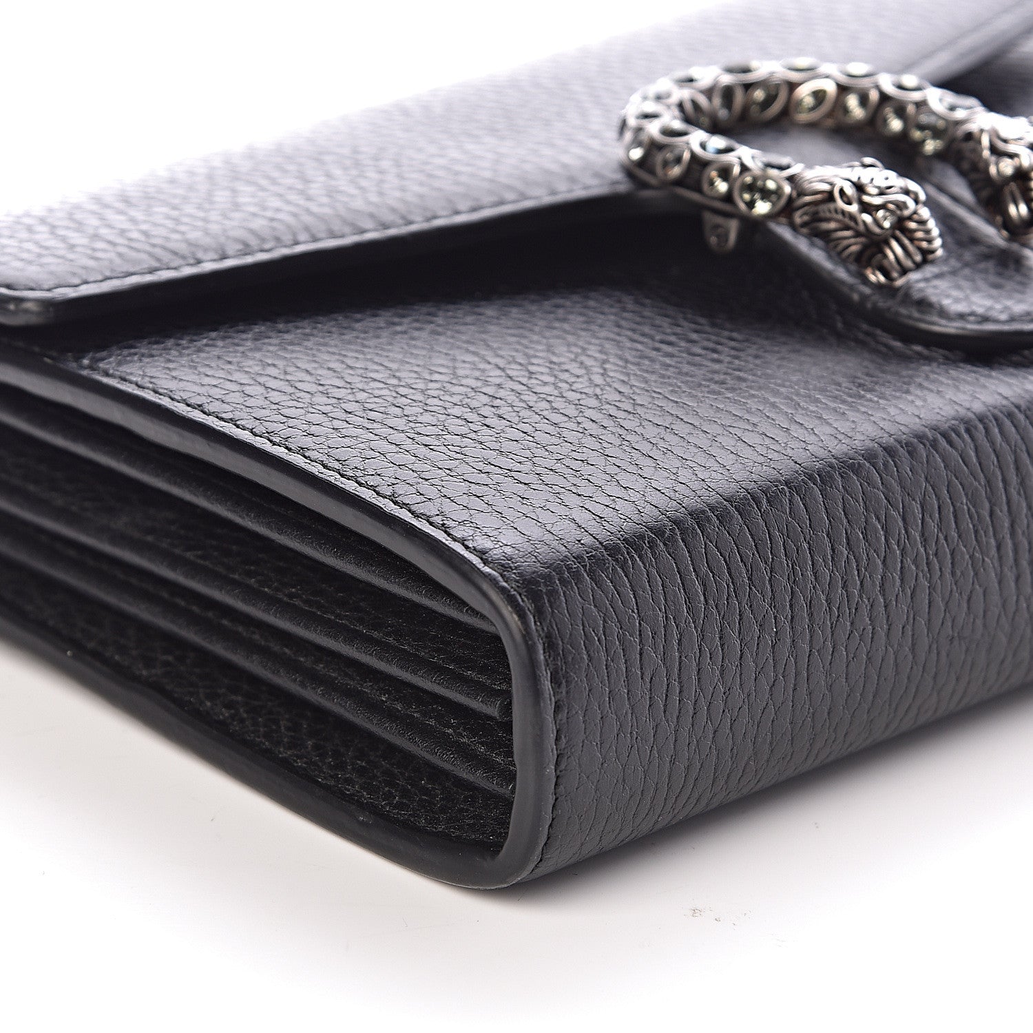 Gucci Calfskin Mini Dionysus Chain Wallet Black 7 of 10
