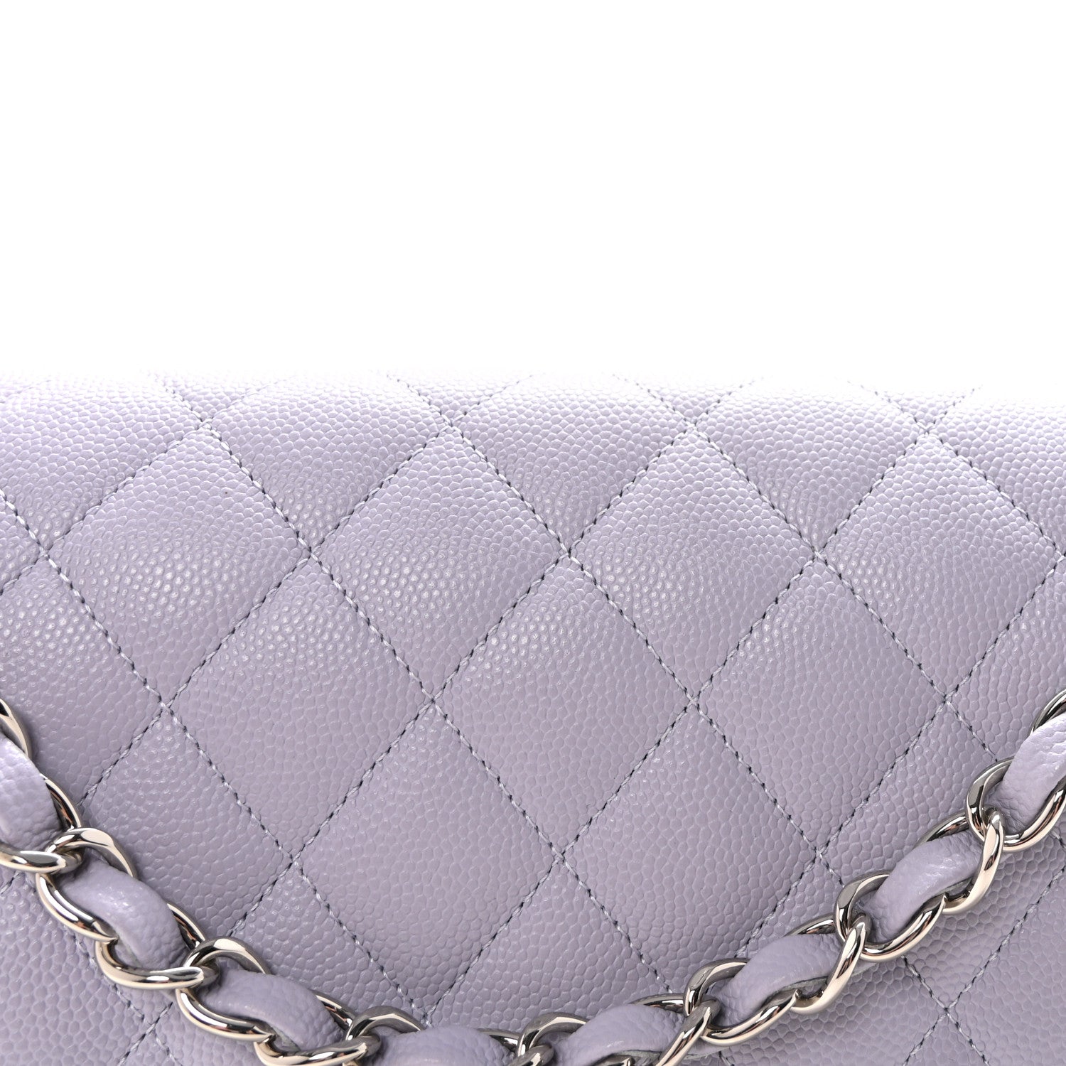 Chanel Caviar Quilted Medium Double Flap Light Purple 8 of 10