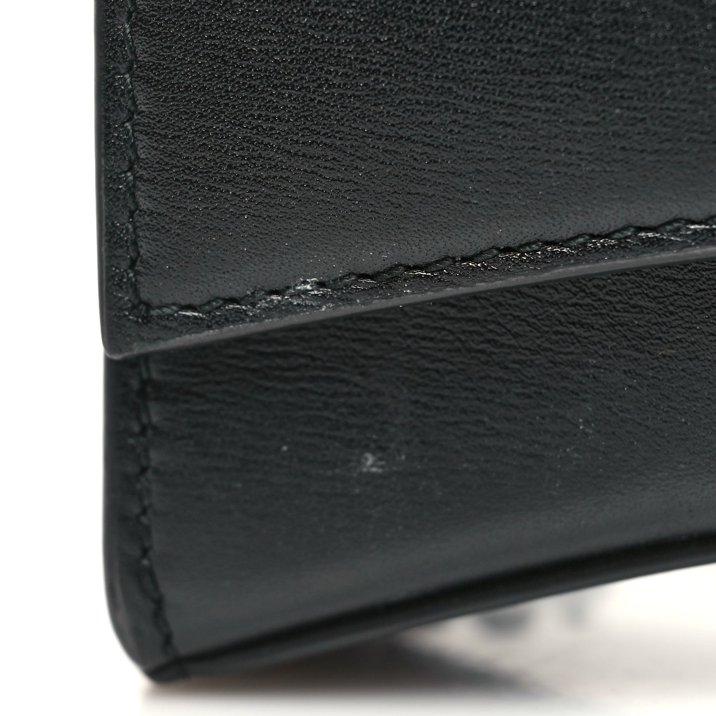 Calfskin Strass Monochrome Hourglass Chain Bag Black
