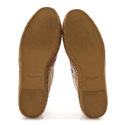 Saint Laurent Canvas Perseo Logo Embroidered Espadrilles 40 Multicolor 6 of 10