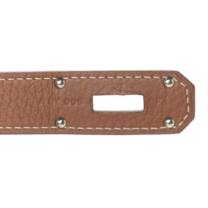 Hermes Taurillon Clemence Bi-Color Jypsiere 31 Gold Rouge Casaque 7 of 13