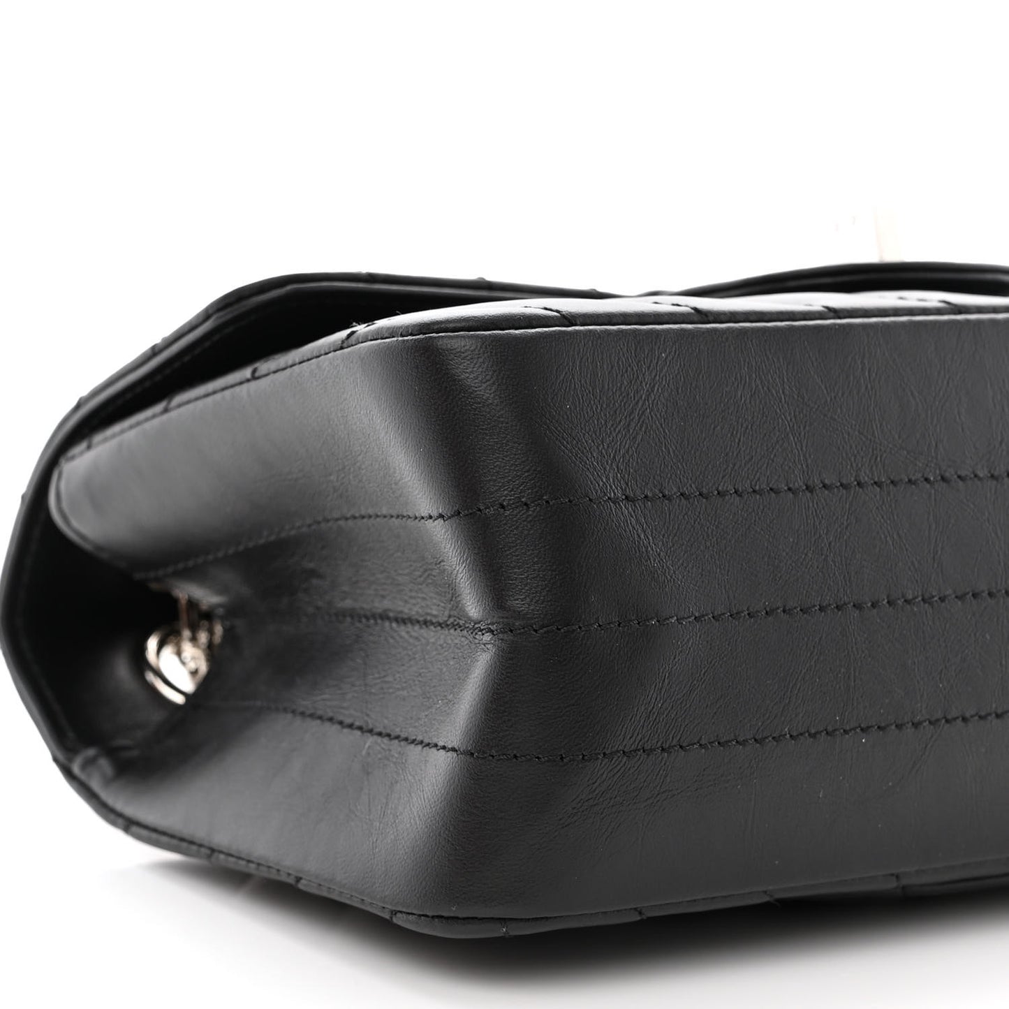 Aged Calfskin Chevron Quilted 2.55 Reissue Mini Flap Black