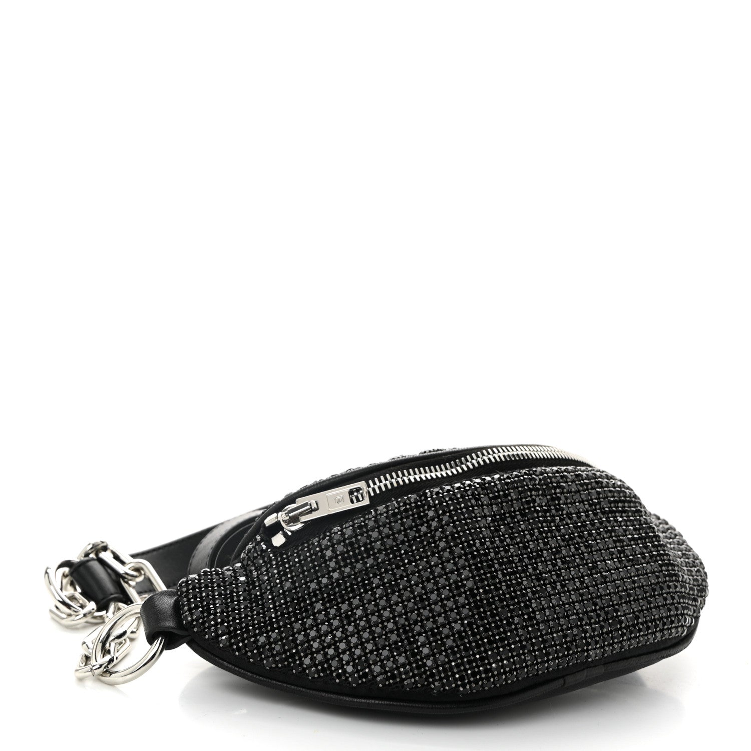 Alexander Wang Rhinestone Mesh Mini Attica Belt Bag Black 4 of 11