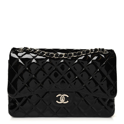 Chanel Patent Quilted Jumbo Double Flap Black 1 of 11