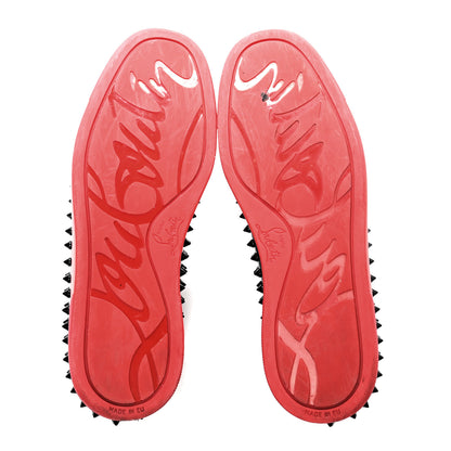 Christian Louboutin Patent Spikes Mens Roller Boat Flats 45 Black 5 of 7