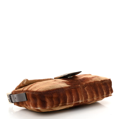 Fendi Calf Hair Zebra Print Baguette Brown 4 of 11