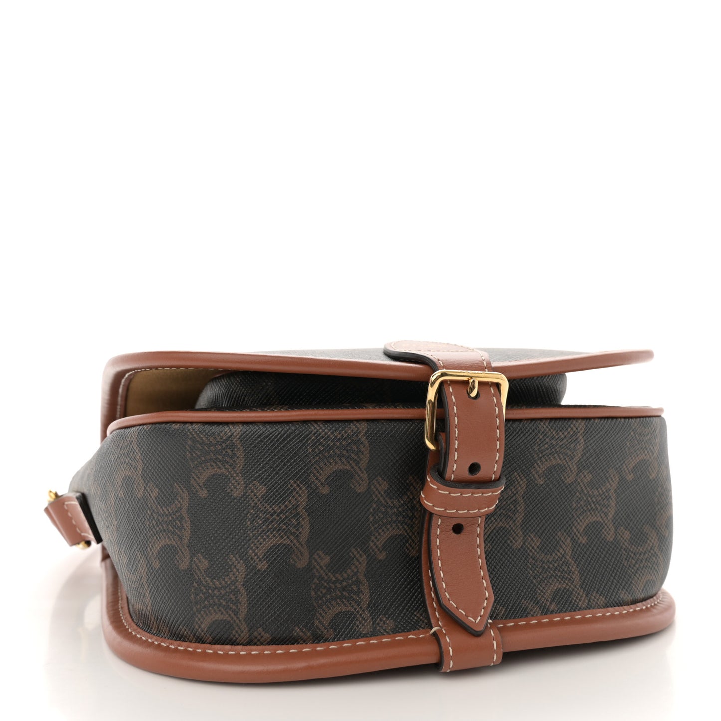 Triomphe Canvas Medium Folco Bag Tan