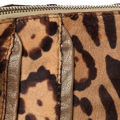 Valentino Garavani Calf Hair Leopard Print Shoulder Bag Gold 20 of 24