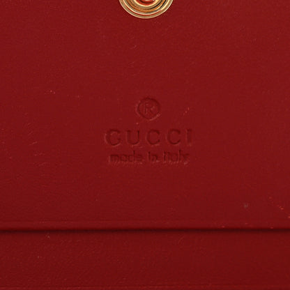 Gucci GG Supreme Monogram Bosco Patch Card Case Wallet Beige Malva Hibiscus Red 6 of 8
