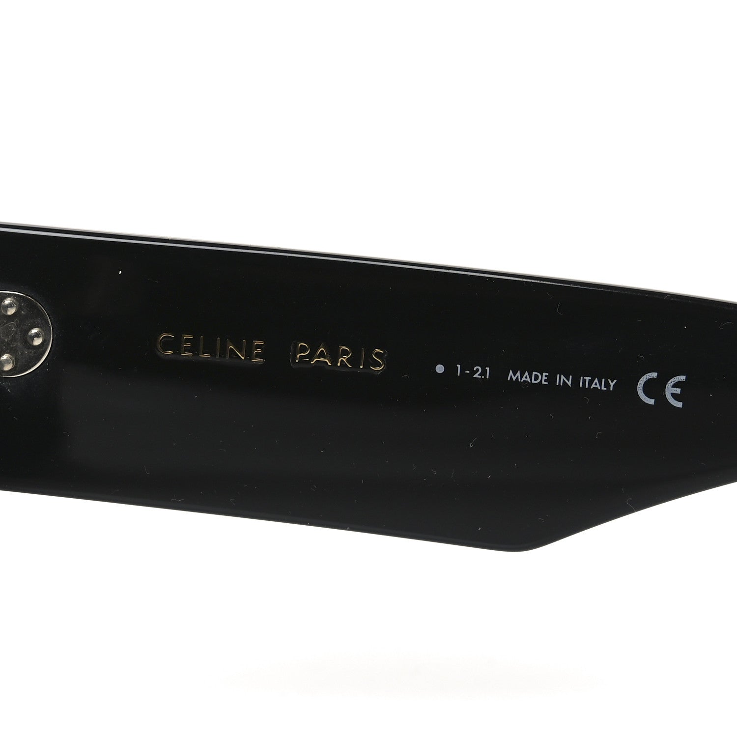 Celine Acetate Flat Top Rectangular Sunglasses CL400921 Black 5 of 7