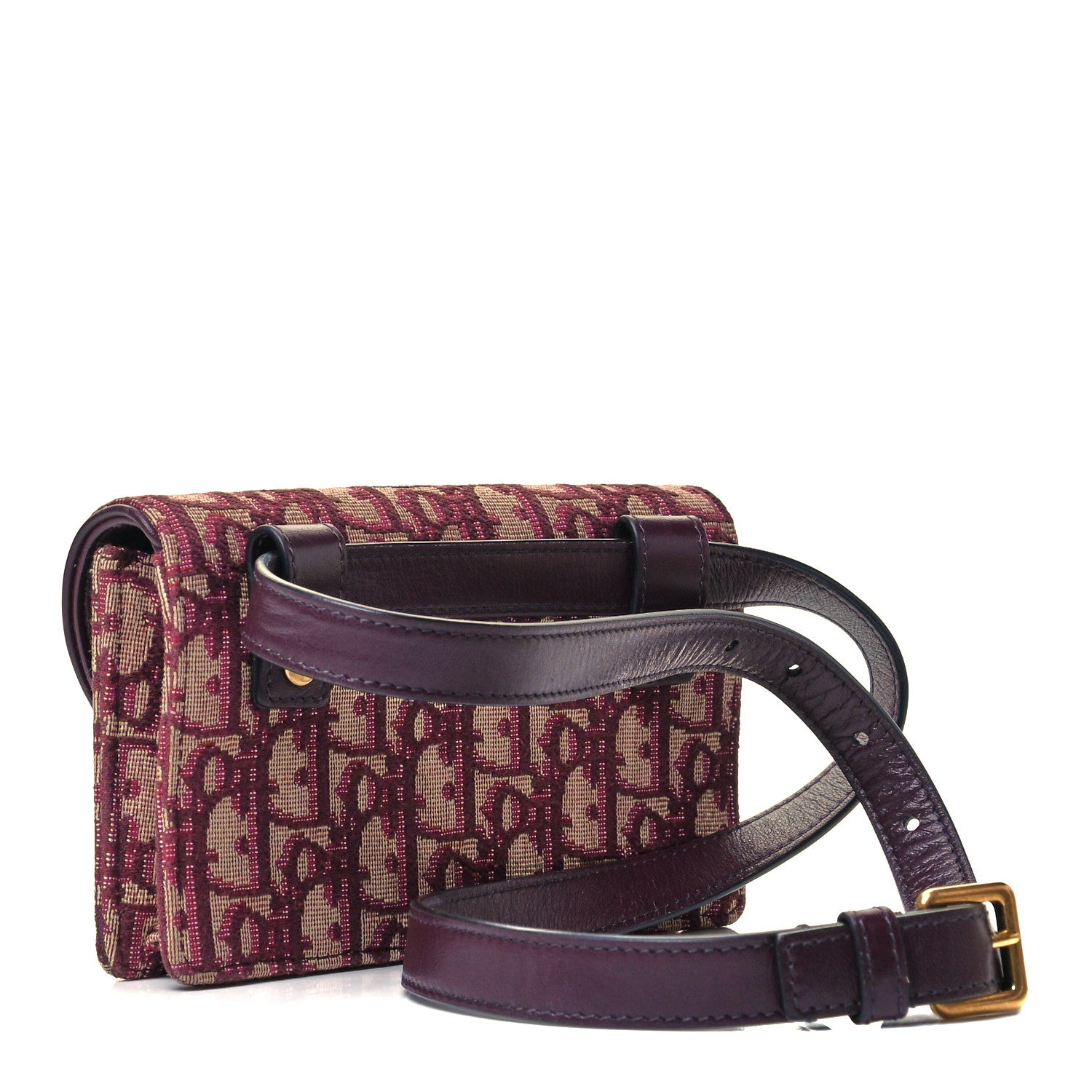 Christian Dior Oblique Saddle Belt Bag Bordeaux 3 of 8