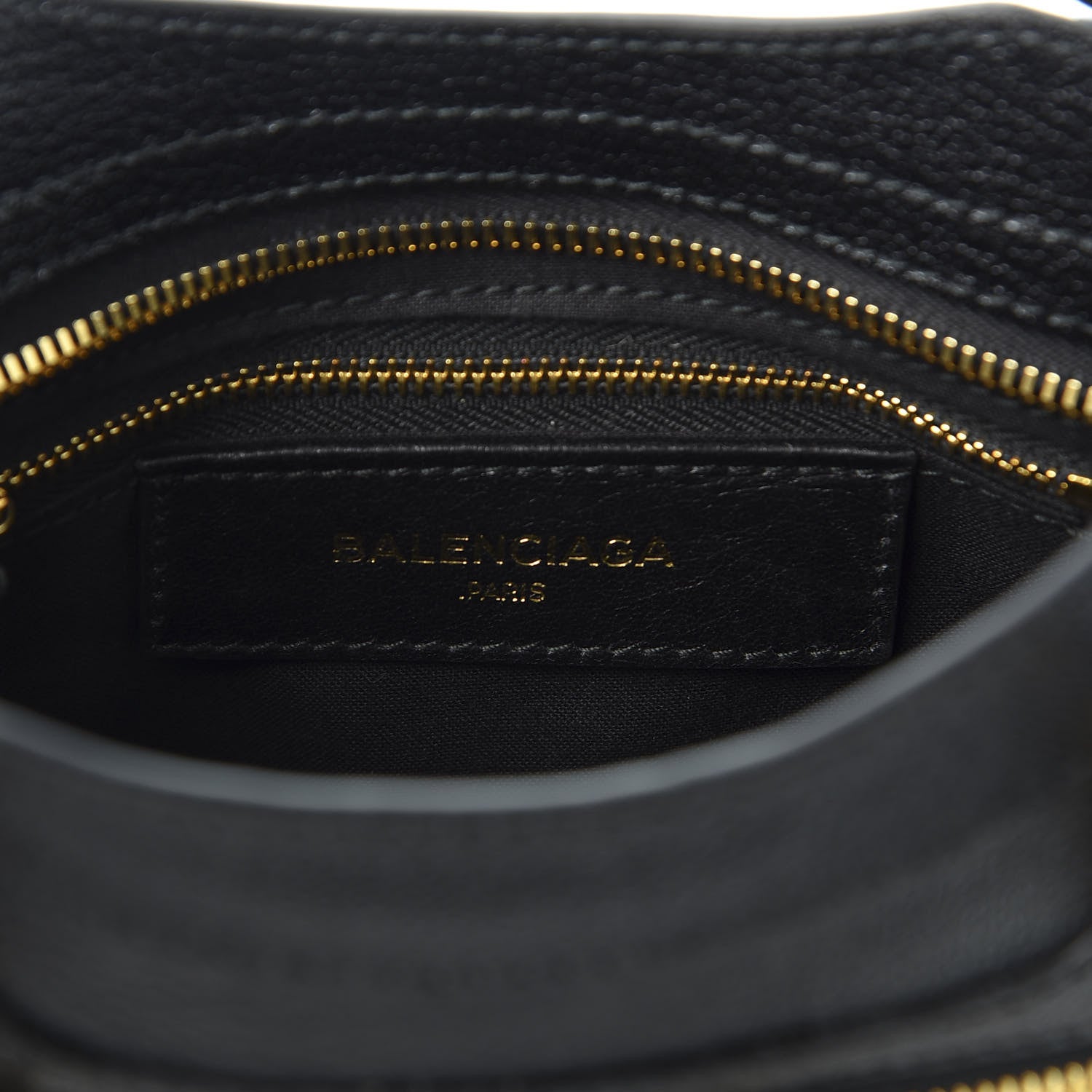 Balenciaga Chevre Gold Metallic Edge Hardware Mini City Black 7 of 9