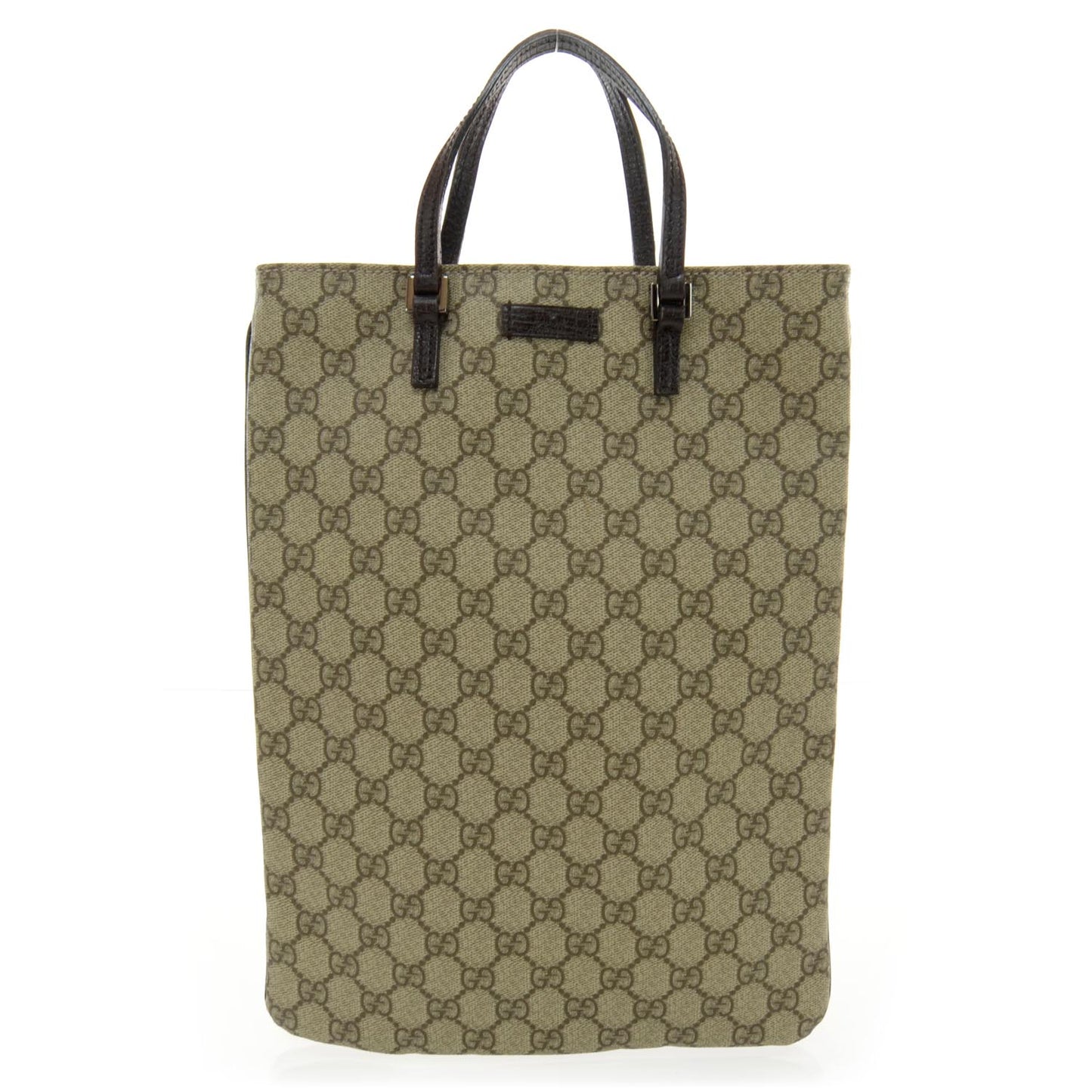 GG Plus Monogram Flat Vertical Tote Ebony
