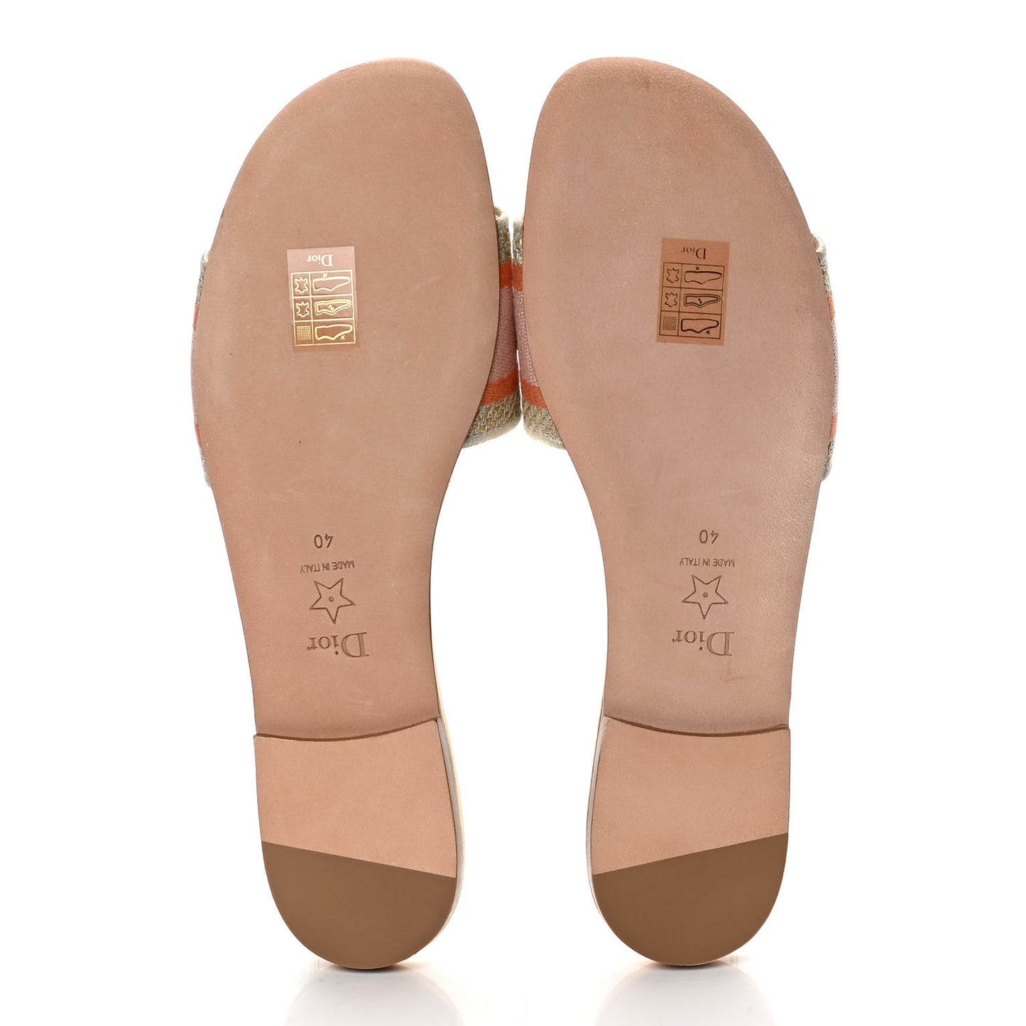 Cotton Embroidered Dway Mules Slide Sandals 40 Platinum