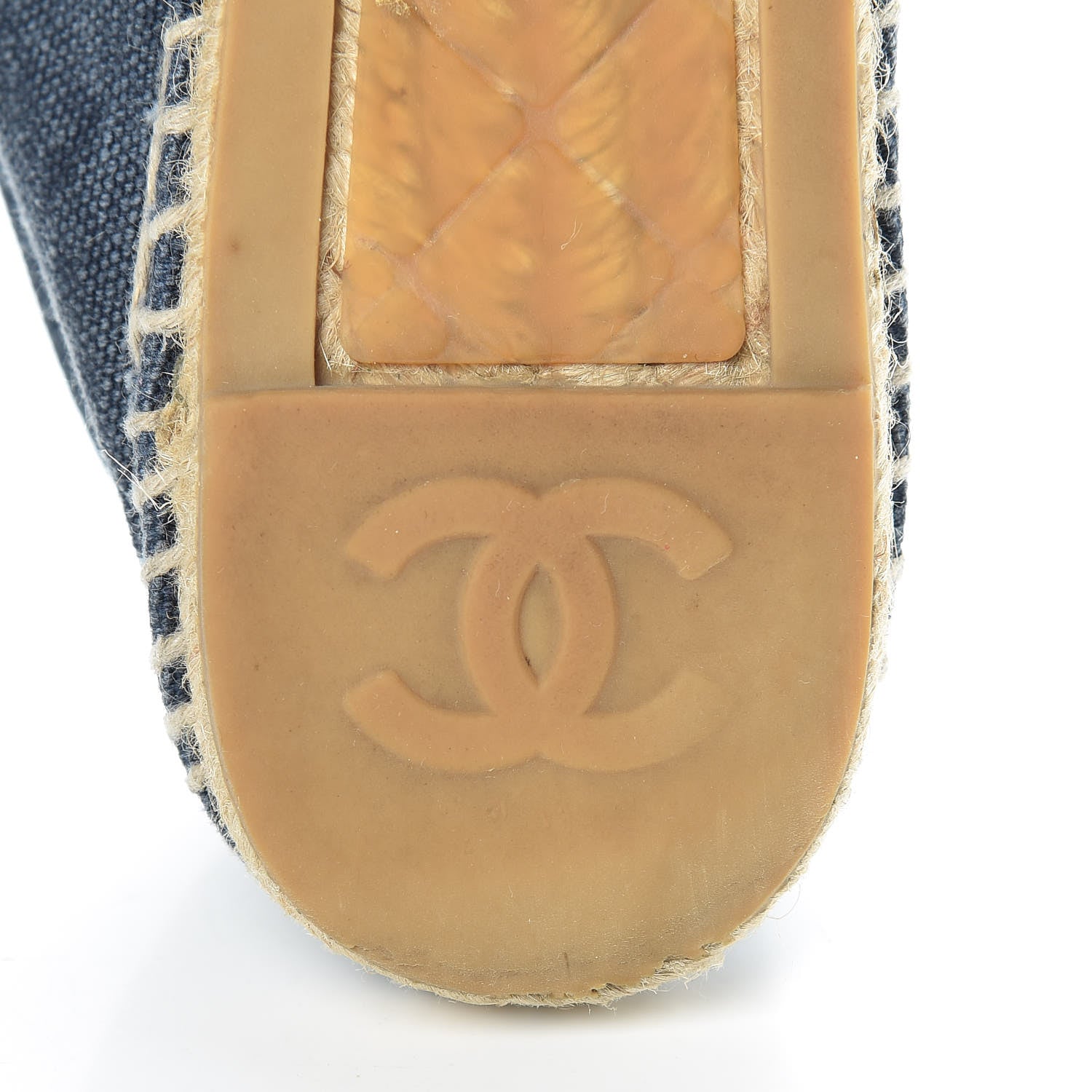 Chanel Denim Toile CC Espadrilles 36 Navy 8 of 11