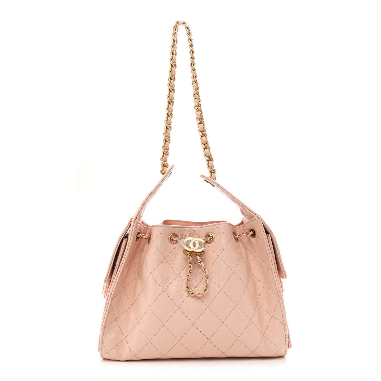 Caviar Quilted Small Chanel 25 Handbag Light Pink