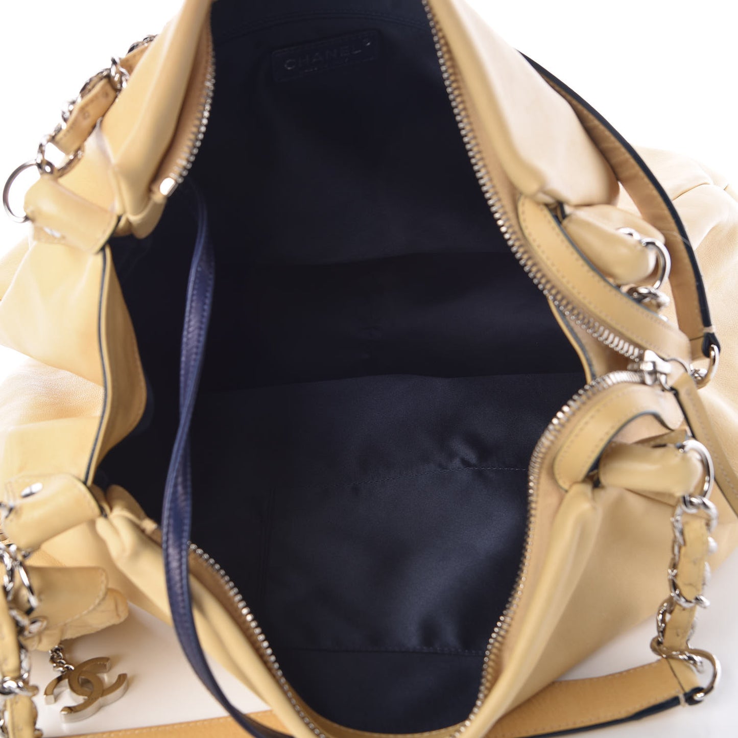Lambskin Large Edgy Hobo Beige