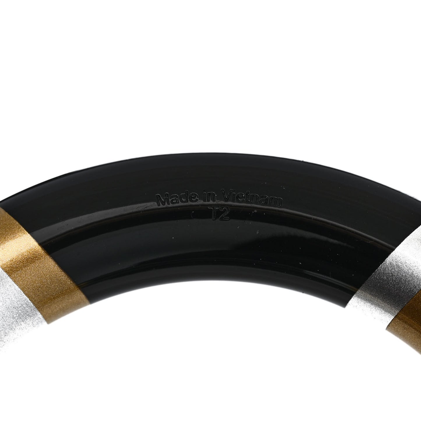 Lacquered Wood H Equipe GM Bangle Bracelet T2 Black