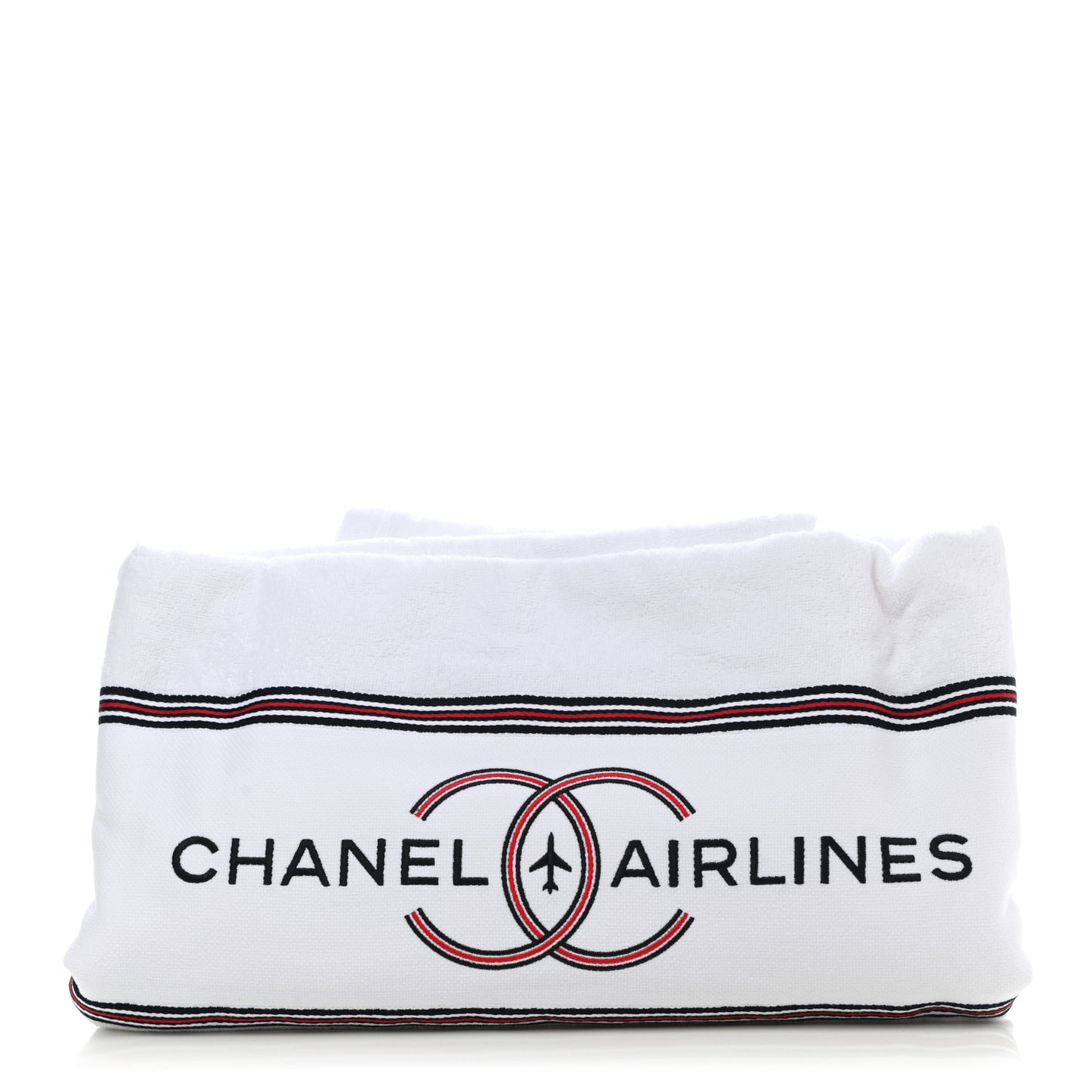 Reversible Chanel Airlines Tote Silver Navy