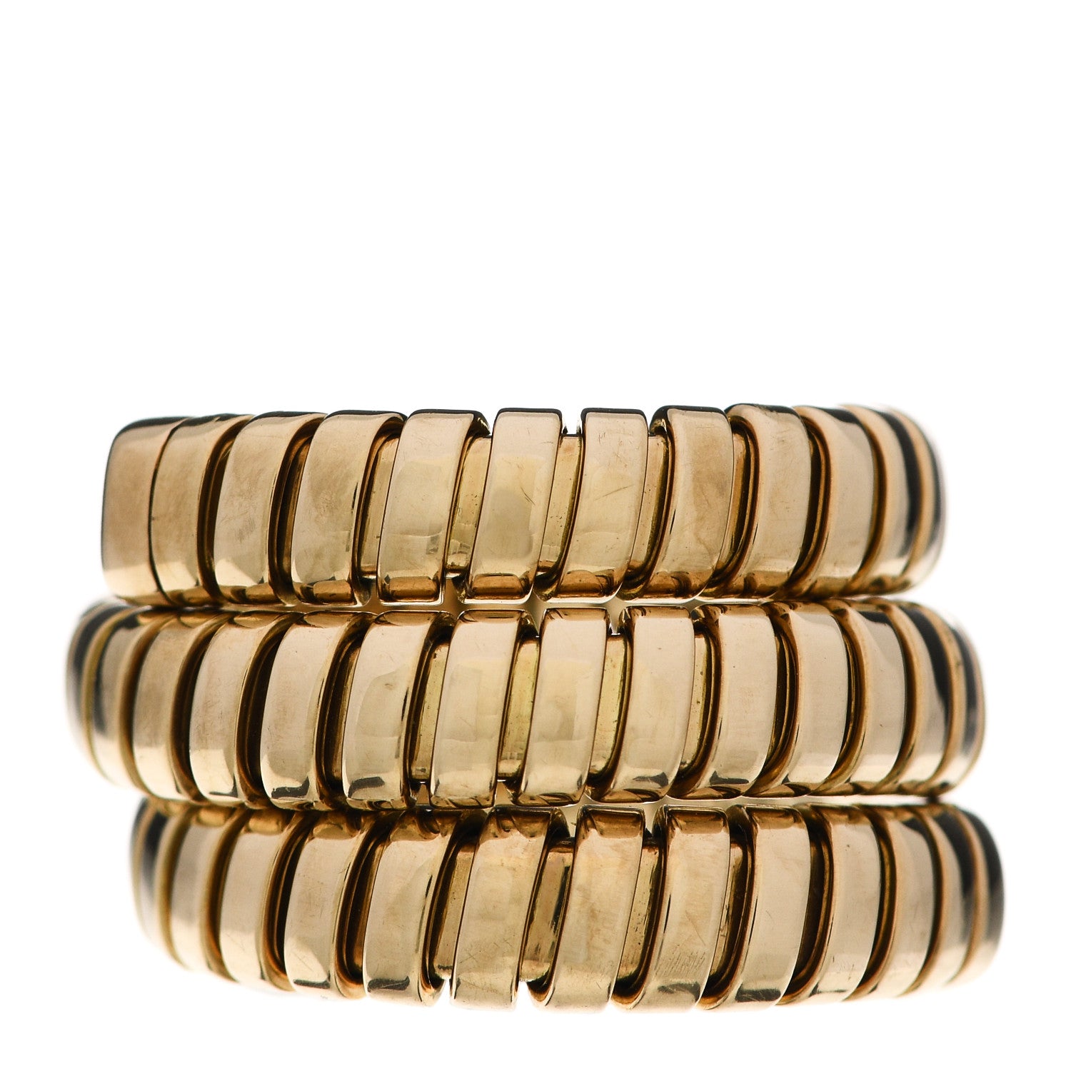 Bulgari 18K Yellow Gold Tubogas Ring 54 7 1 of 4