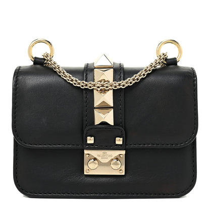Valentino Garavani Vitello Mini Glam Lock Rockstud Flap Black 1 of 12