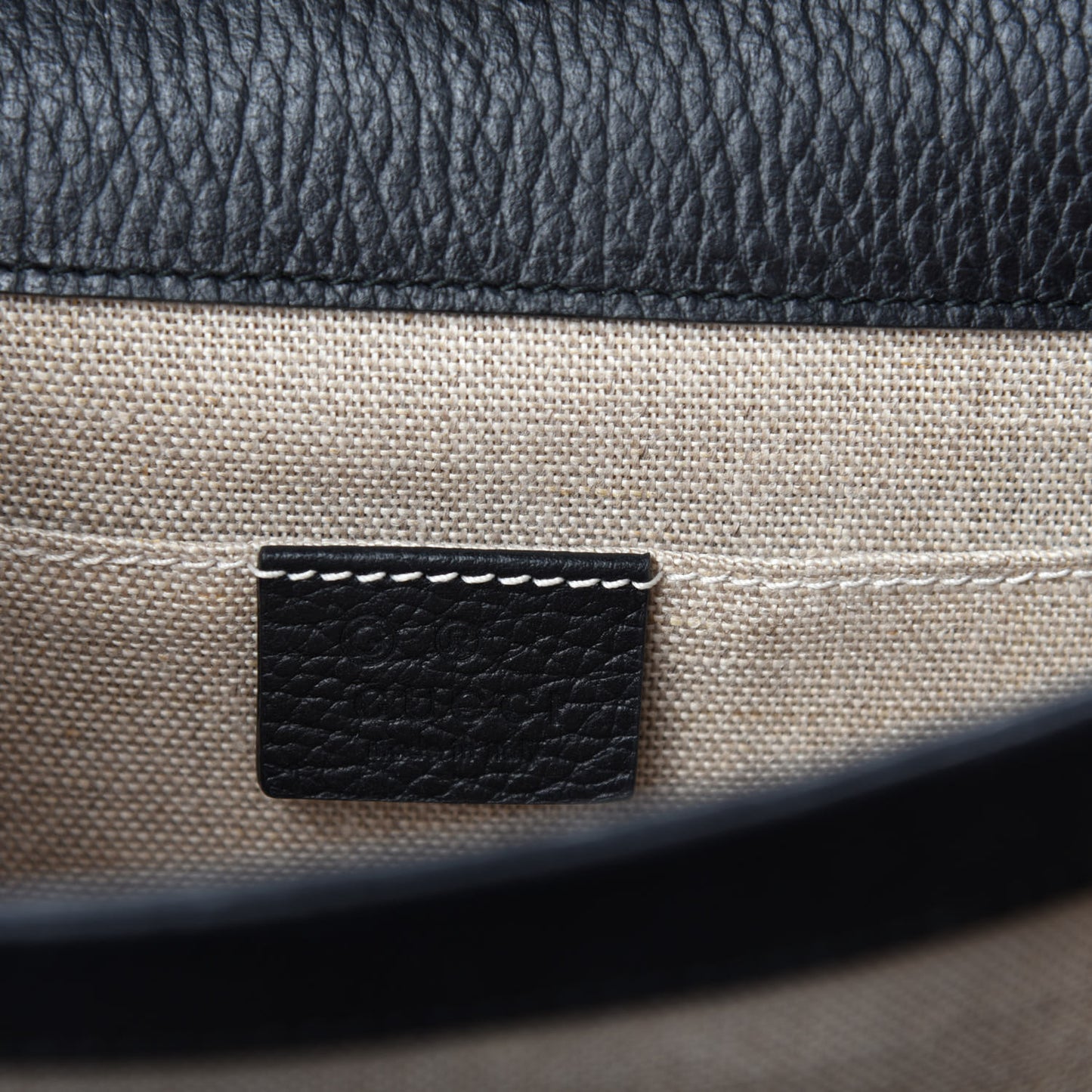 Dollar Calfskin Small Interlocking G Shoulder Bag Black